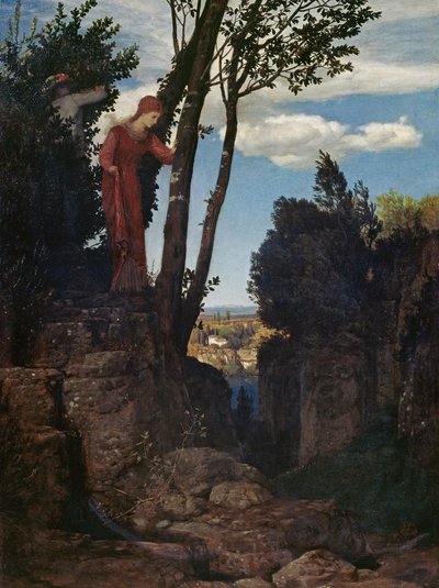 Landskap som är typiskt för omgivningarna kring Florens av Arnold Böcklin