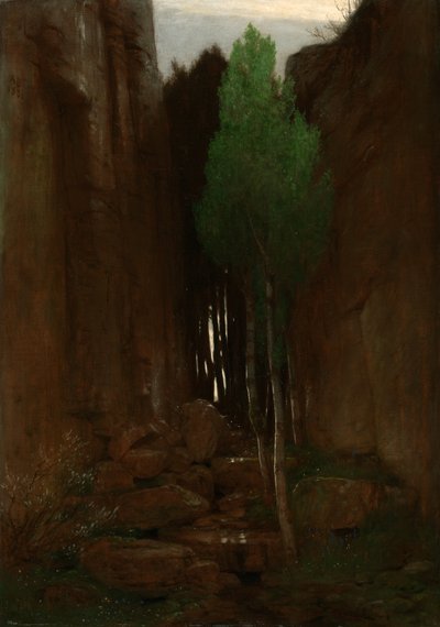 Spring in a Narrow Gorge (Källa i en klippskåra) av Arnold Böcklin