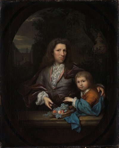 Jan van de Poll (1668-1745) och hans son Harmen Hendrick (1697-1772). av Arnold Boonen