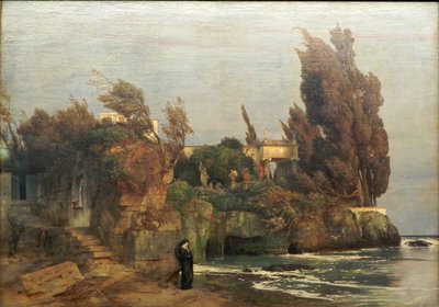 Tyska: Villa am Meer II Villa vid havet, version II av Arnold Böcklin