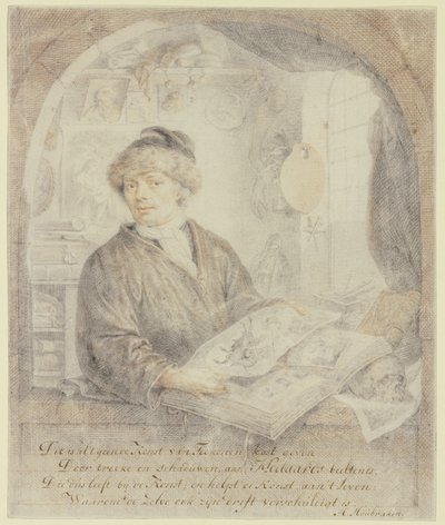 Porträtt av konsthandlaren Jacob Moelaert av Arnold Houbraken