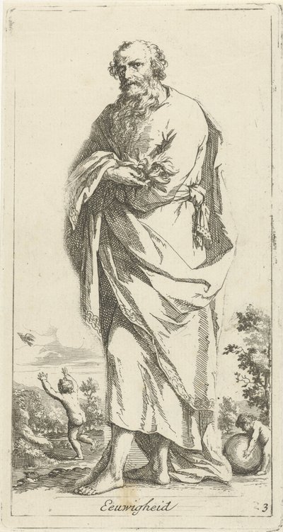 Personifierad evighet Eternity (titel på objekt) Fyrtioen stycken, olika Sinne Beelden (serietitel) av Arnold Houbraken