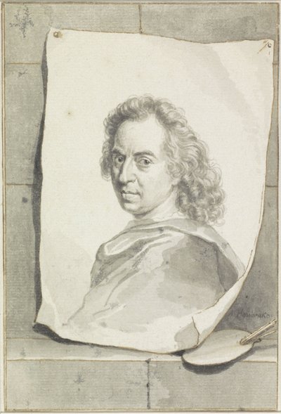 Porträtt av David van der Plaes av Arnold Houbraken