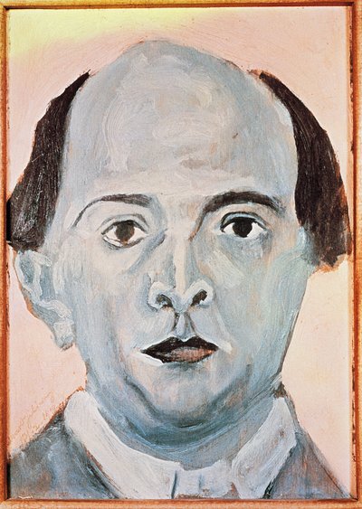 Självporträtt i blått av Arnold Schoenberg