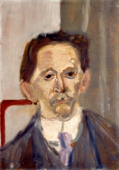 ZEMLINSKY, Alexander von - porträtt av Arnold Schoenberg, olja på kartong österrikisk kompositör och dirigent av Arnold Schoenberg