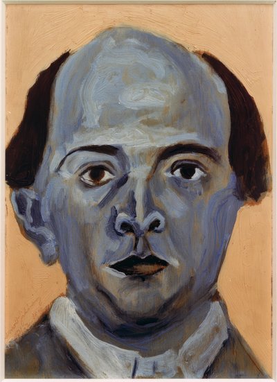 Blått självporträtt av Arnold Schönberg