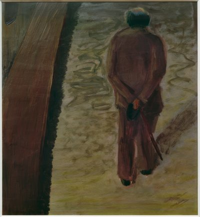 Självporträtt bakifrån av Arnold Schönberg