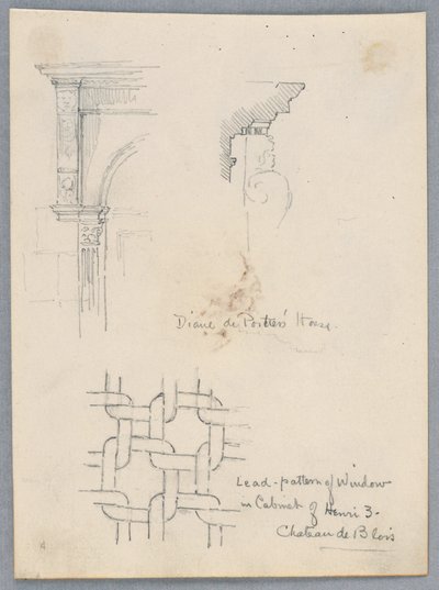 Arkitektoniska detaljer Från huset till Diane de Poitiers av Arnold William Brunner