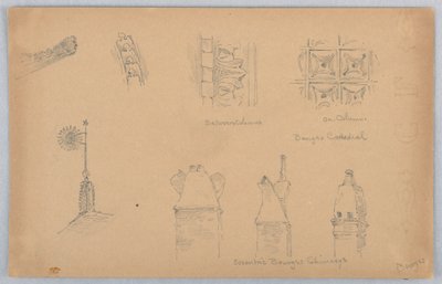 Arkitektoniska detaljer på Bourges av Arnold William Brunner