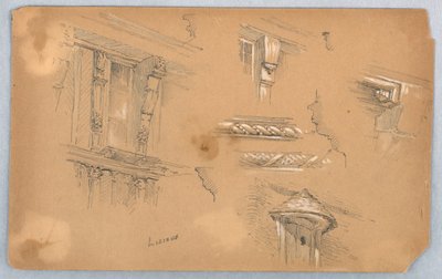 Arkitektoniska detaljer på Lisieux av Arnold William Brunner