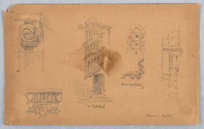 Arkitektoniska detaljer på Nevers av Arnold William Brunner