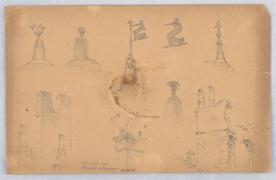 Arkitektoniska detaljer från Bourges av Arnold William Brunner