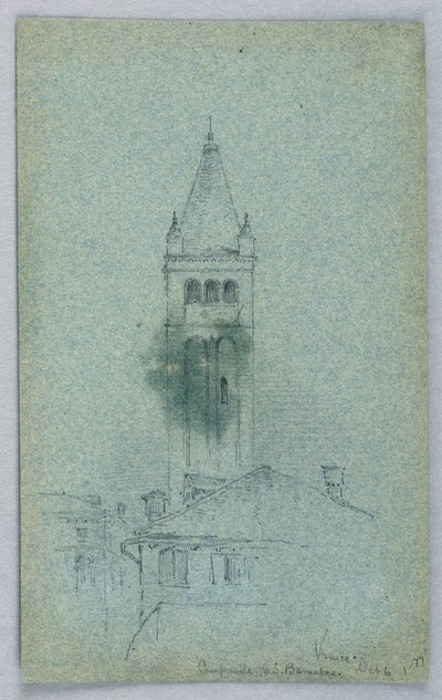 Campanile of St. Barnabas, Venedig av Arnold William Brunner