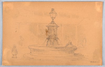 Fontän i Nevers av Arnold William Brunner