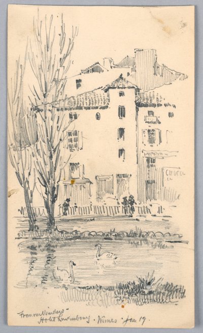 Hotel Luxembourg, Nîmes – från vårt fönster av Arnold William Brunner