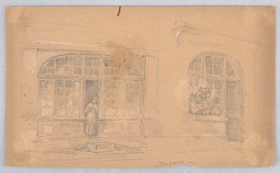 Skiss i Bayeux av Arnold William Brunner