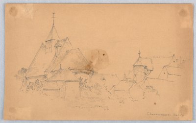 Skiss av Chenonceaux av Arnold William Brunner