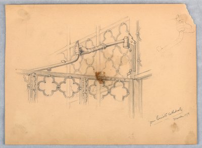 Studie av ett gångjärn från Orvieto-katedralen av Arnold William Brunner