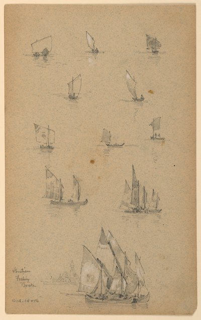 Venetianska fiskebåtar av Arnold William Brunner