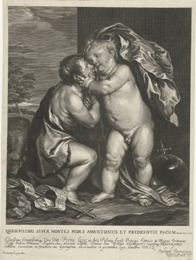 Kristusbarnet och Johannes Döparen av Arnold de Jode