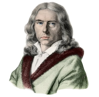 Porträtt av Adelbert de Chamisso - Porträtt av Adelbert von Chamisso (1781-1838), tysk författare av Arnold van Westerhout