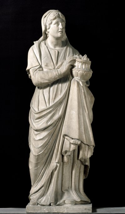 Saint Reparata, från den ursprungliga fasaden. Marmorskulptur av Arnolfo di Cambio