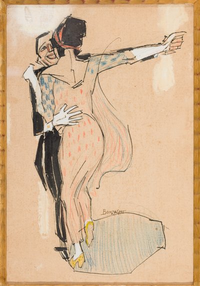 Tango (blandteknik på duk) av Aroldo Bonzagni