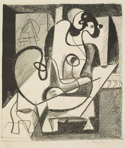 Målare och modell av Arshile Gorky