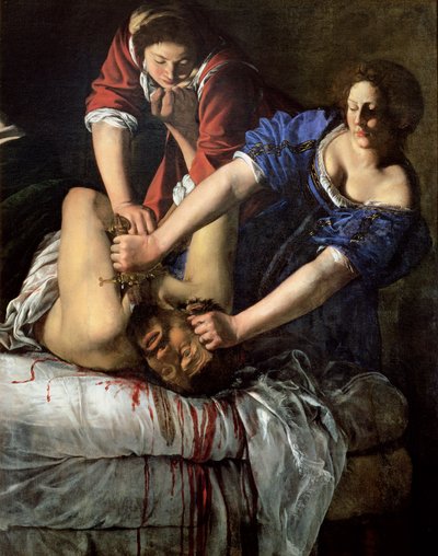 Judith och Holofernes (panel) av Artemisia Gentileschi