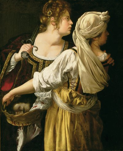 Judith och hennes tjänare (olja på duk) av Artemisia Gentileschi