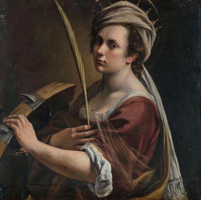 Självporträtt som den heliga Katarina av Alexandria av Artemisia Gentileschi