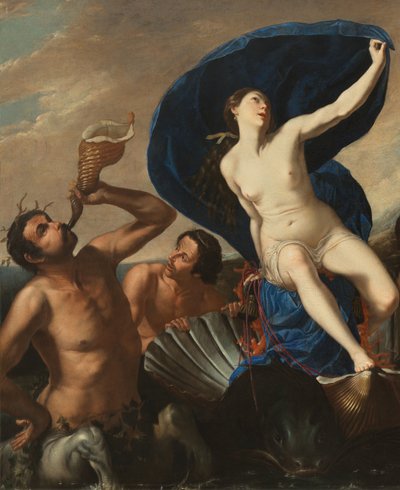 The Triumph of Galatea (olja på duk) av Artemisia and associate Gentileschi