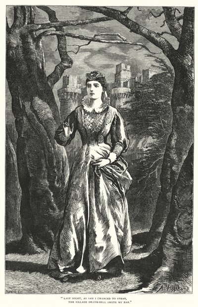 Cumnor Hall (gravyr) av Arthur (after) Hopkins