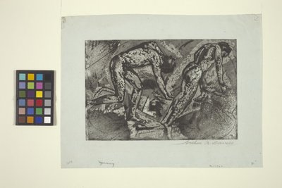Uppror (etsning och akvatint) av Arthur Bowen Davies