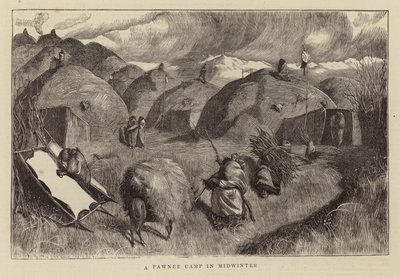 Ett Pawnee-läger mitt i vintern av Arthur Boyd Houghton