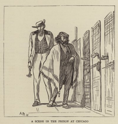 En scen i fängelset i Chicago av Arthur Boyd Houghton