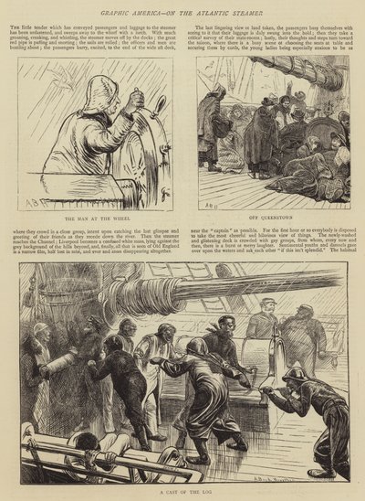 Grafiskt Amerika, på Atlanten Steamer av Arthur Boyd Houghton