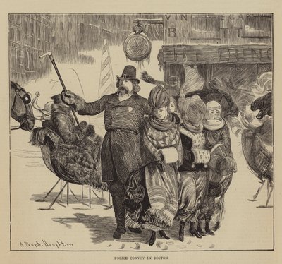Graphic America, Shakers, polis konvoj i Boston av Arthur Boyd Houghton