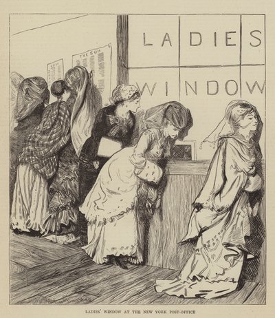 Damfönster på postkontoret i New York av Arthur Boyd Houghton