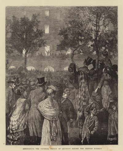 Serenad för Tysklands kejsarprins inför den tyska ambassaden av Arthur Boyd Houghton