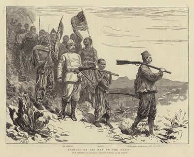 Stanley på väg till kusten av Arthur Boyd Houghton