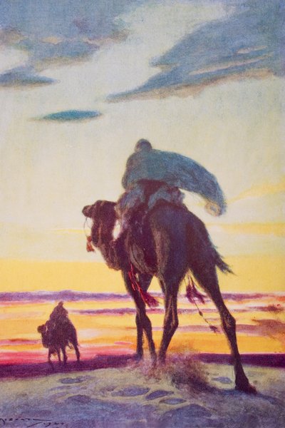 The Flight of Muhammad to Medina, illustration från 