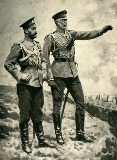 Förändringarna i det ryska kommandot, september 1915. Första världskriget, c1920. av Arthur C. Michael
