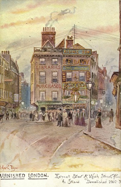 Försvunna London - Holywell Street och Wych Street, från Strand av Arthur Charles Payne