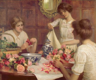 Pot Pourri (olja på duk) av Arthur Claude Cooke