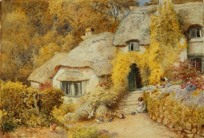 Stugor i Selworthy, Somerset av Arthur Claude Strachan