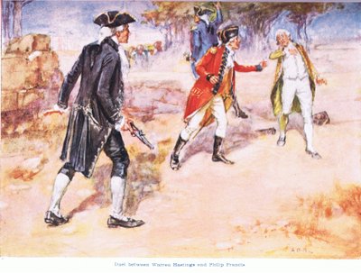 Duell mellan Warren Hastings och Philip Francis 1780AD av Arthur David McCormick