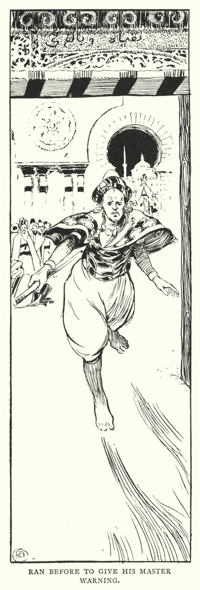 Sprang innan för att ge sin mästare varning (gravyr) av Arthur David McCormick
