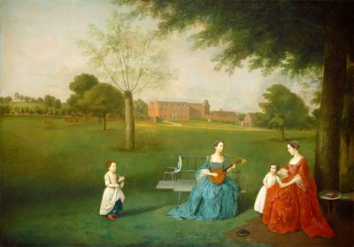 Medlemmar av familjen Maynard i parken i Waltons, ca. 17551762. av Arthur Devis