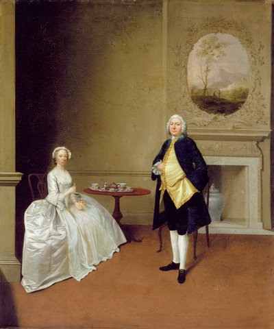 Mr and Mrs Hill, ca 1750-51 (olja på duk) av Arthur Devis